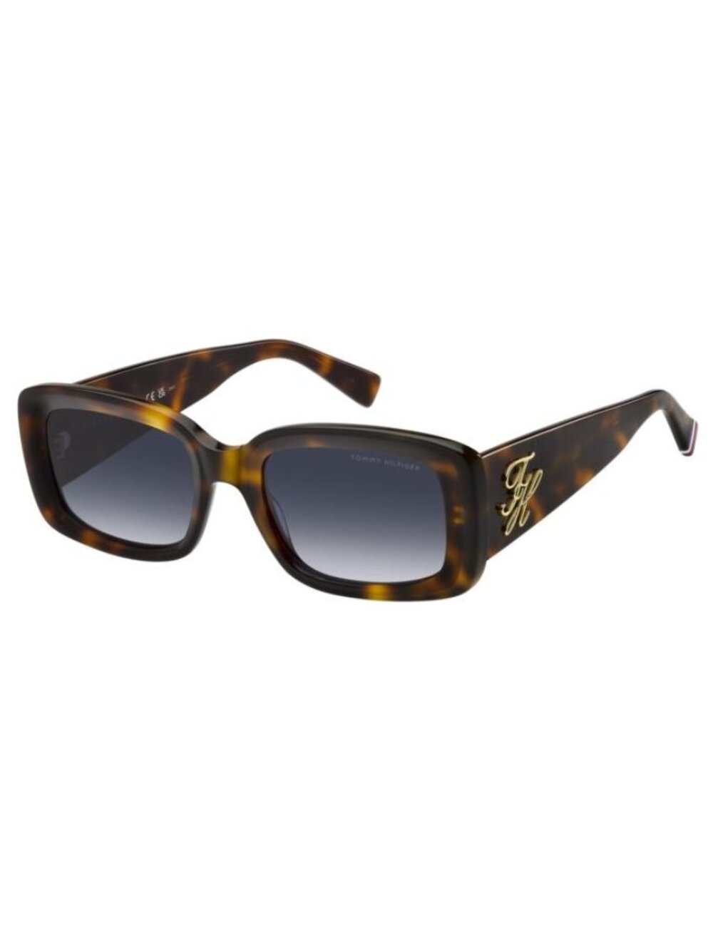 New Tommy Hilfiger Women's Sunglasses Havana Blue Lens TH 2343 S 05L 53